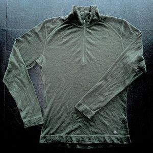 men's SMARTWOOL zip neck turtleneck